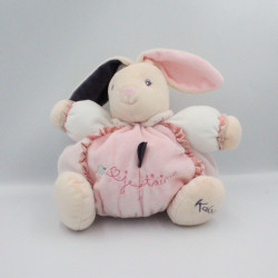 Doudou patapouf lapin rose violet coeur Je t'aime KALOO