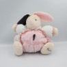 Doudou patapouf lapin rose violet coeur Je t'aime KALOO