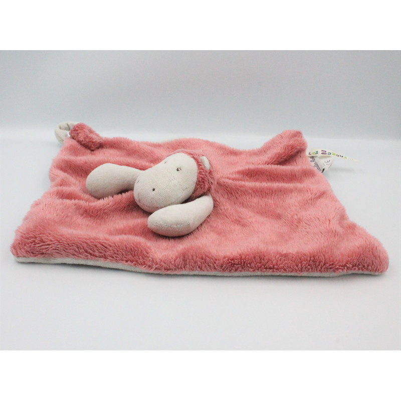 Doudou plat hippopotame Les Zazous rose MOULIN ROTY