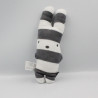Doudou lapin rayé blanc gris ZEEMAN