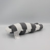 Doudou lapin rayé blanc gris ZEEMAN