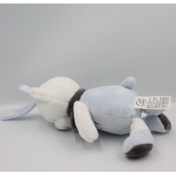 Doudou musical ours blanc bleu gris Sweet Dreams MOTS D'ENFANTS