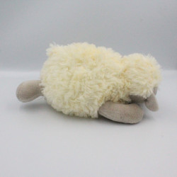 Doudou mouton blanc gris lune étoile CARRE BLANC