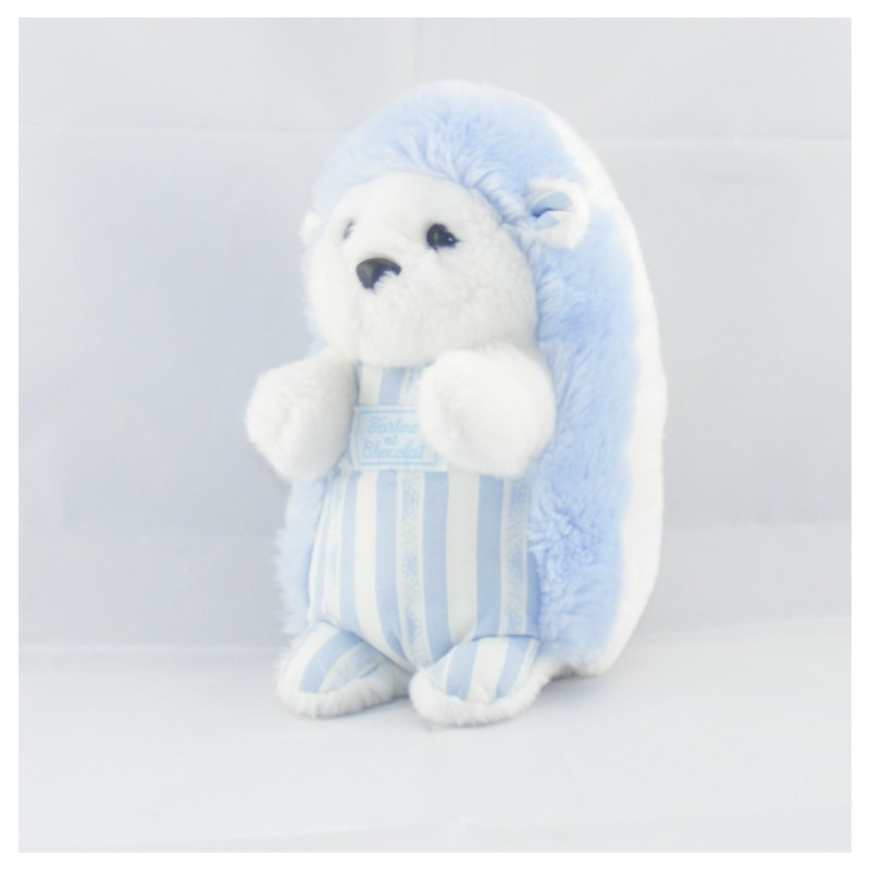 Doudou hérisson bleu rayé TARTINE ET CHOCOLAT 