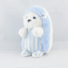 Doudou hérisson bleu rayé TARTINE ET CHOCOLAT 