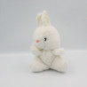 Ancienne peluche lapin blanc AJENA