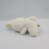 Ancienne peluche lapin blanc AJENA