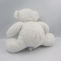 Doudou ours blanc marron coeurs Love Bear P'TIT BISOU AUBERT