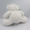 Doudou ours blanc marron coeurs Love Bear P'TIT BISOU AUBERT