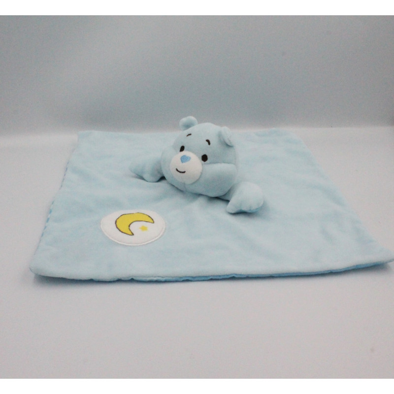 Doudou plat ours bleu Bisounours CARE BEARS
