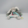 Doudou et compagnie plat chien blanc beige gris rose bleu anneau Toopi