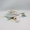 Doudou et compagnie plat chien blanc beige gris rose bleu anneau Toopi