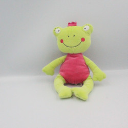 Doudou grenouille verte rose NICOTOY