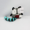 Doudou chat tigre gris rouge bleu KIMBALOO