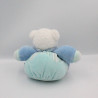 Doudou ours patapouf bleu Lagoon Lagon poisson KALOO 20 cm
