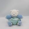 Doudou ours patapouf bleu Lagoon Lagon poisson KALOO 20 cm