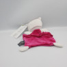 Doudou plat chat blanc rose pois ORCHESTRA PREMAMAN