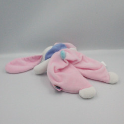 Doudou plat lapin rose blanc prune bleu Berry BABY NAT