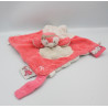 Doudou plat carré oiseau pingouin rose beige Daisy et Coco NOUKIE'S