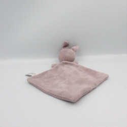 Doudou plat lapin rose violet prune NICOTOY