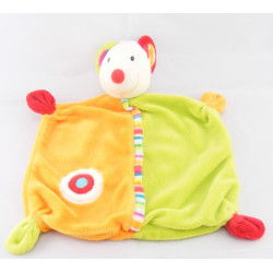 Doudou plat lapin orange vert carotte BABYSUN