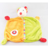 Doudou plat lapin orange vert carotte BABYSUN