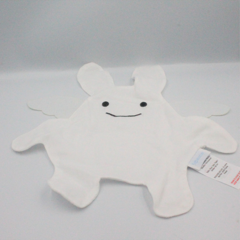 Doudou plat lapin ange blanc TROUSSELIER