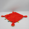 Doudou plat dinosaure bleu jaune rouge vert NICOTOY
