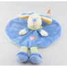 Doudou Plat chien bleu MOTS D'ENFANTS