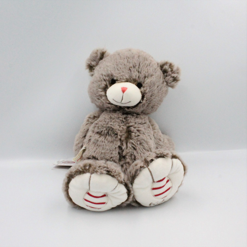 Doudou ours gris ROUGE KALOO 30 cm