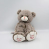 Doudou ours gris ROUGE KALOO 30 cm