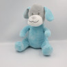 Doudou chien bleu gris rayé TOM & KIDDY TOMKIDS