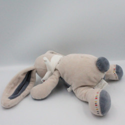 Doudou lapin bleu beige blanc Bao et Wapi NOUKIE'S