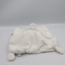 Doudou plat mouton blanc bandanas gris TEX BABY
