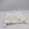 Doudou plat mouton blanc bandanas gris TEX BABY