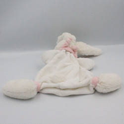 Doudou et Compagnie plat lapin blanc rose Bonbon