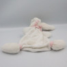 Doudou et Compagnie plat lapin blanc rose Bonbon