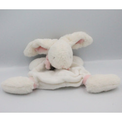 Doudou et Compagnie plat lapin blanc rose Bonbon