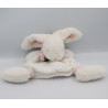 Doudou et Compagnie plat lapin blanc rose Bonbon