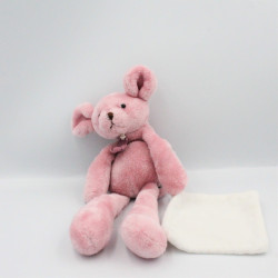 Doudou souris rose mouchoir HISTOIRE D'OURS