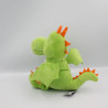 Doudou dragon vert orange KINDER