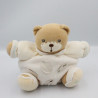 Doudou ours boule blanc écru feuilles Collection Pure KALOO