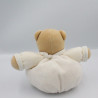 Doudou ours boule blanc écru feuilles Collection Pure KALOO