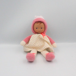 Doudou poupée bébé rose coeurs Miss COROLLE