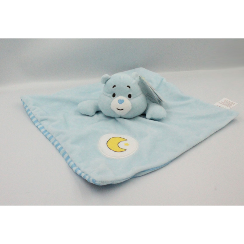 Doudou plat ours bleu Bisounours CARE BEARS