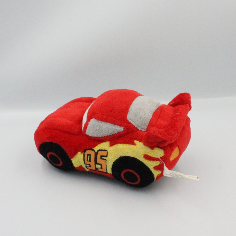 Doudou Disney Nicotoy voiture rouge cars mouchoir cone bleu jaune