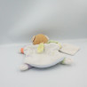 Doudou et compagnie marionnette ours blanc col pétale mouchoir Nuage sans bonnet