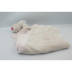 Doudou couverture oiseau pingouin rose beige Daisy et Coco NOUKIE'S