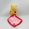 Doudou Winnie l'ourson mouchoir rose rouge DISNEY PTS