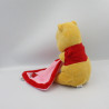Doudou Winnie l'ourson mouchoir rose rouge DISNEY PTS
